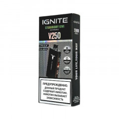 Электронная сигарета Ignite V250 Black 25000 - Strawberry Kiwi (Клубника киви)